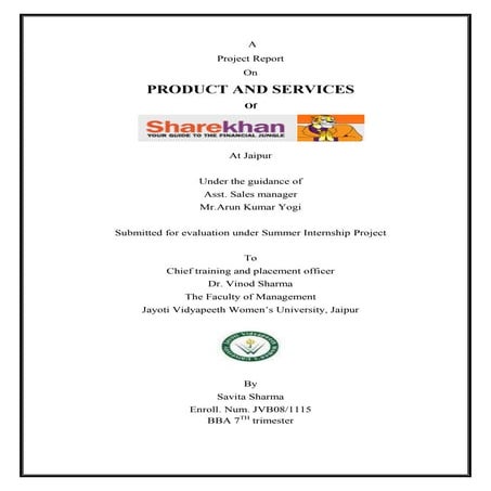 product and sevices of sharekhan