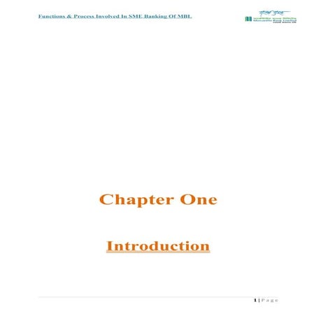 Report of mbl (SME Financing) | DOC