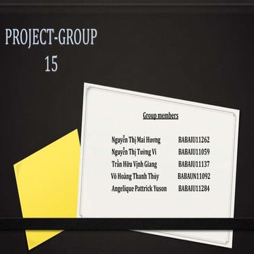 Report of qm project group 15