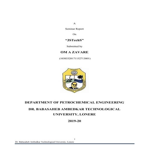 3STechs Industrial Training Report(By OM AMAR ZAVARE)