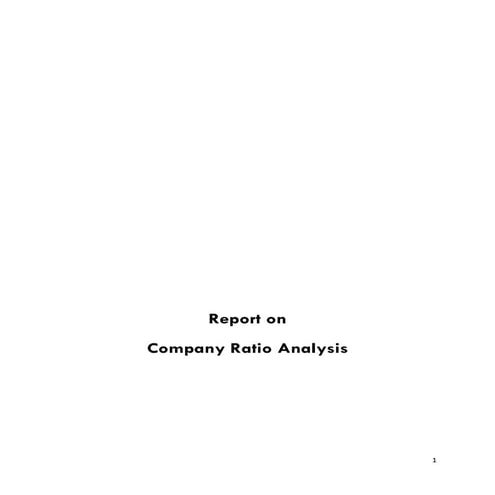 Report on company ratio analysis four textile ltd