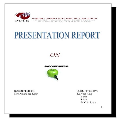 Report on e commerce