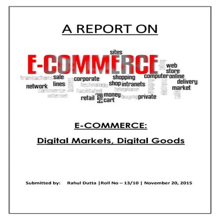 Report on e commerce