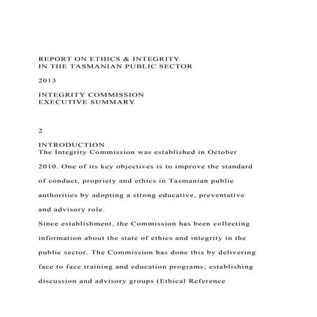 Ethics and integrity in the public sector | PDF