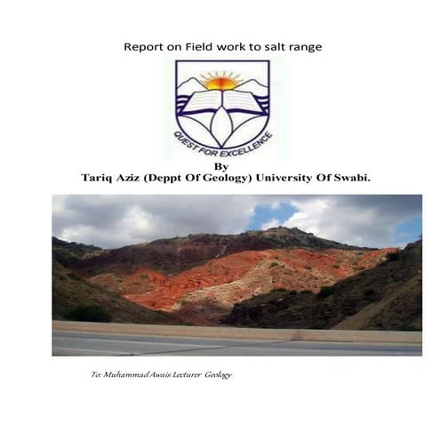 Salt Range Field Report | PDF
