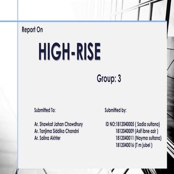 Report on high rise (2020) leading university