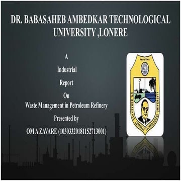 Presentation - Waste Management in Petroleum Refinery.