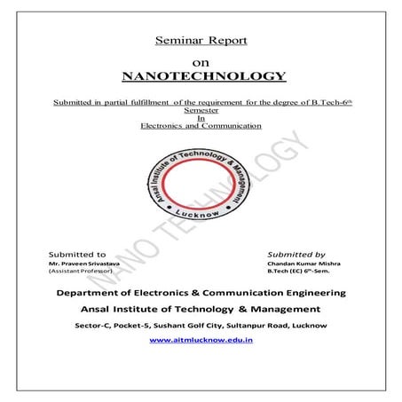 Report on nano technology