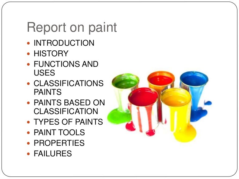 Report on paint