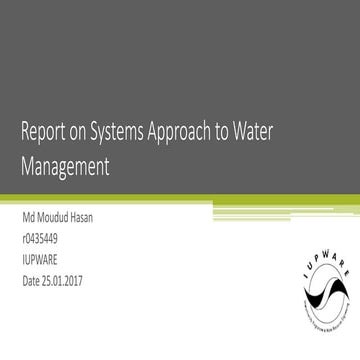 Grey-box modeling: systems approach to water management