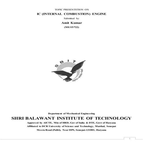 Report on topic presentation (format)2015 by Amit kumar