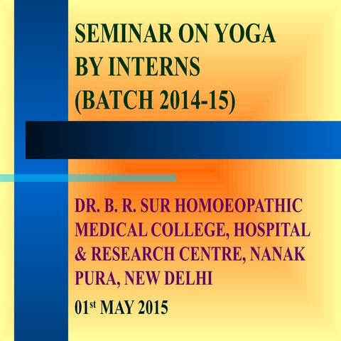 Report on Yoga by dr.meeta gupta