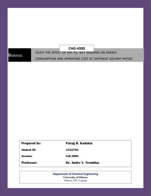 Phd thesis biodiesel