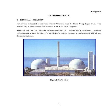NPCIL RAWATBHATA KOTA REPORT