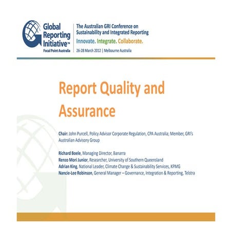 @GRIAusConf_Report Quality and Assurance - Renzo Mori Junior