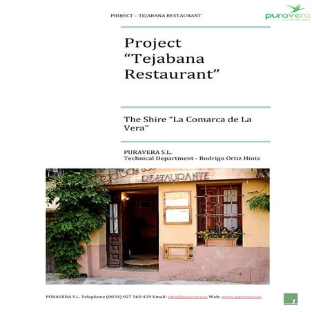 Investment opportunity - Report Tejabana Restaurant