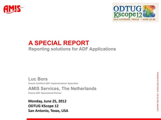 Reporting solutions for ADF Applications