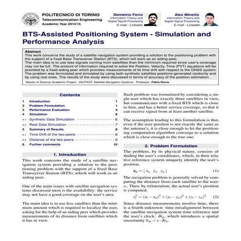 Report Satellite Navigation Systems