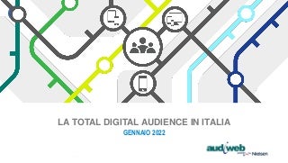 Report scenario online - dati Total Digital Audience Gennaio 2022