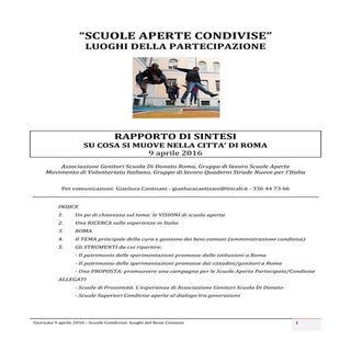Report scuole aperte condivise roma...