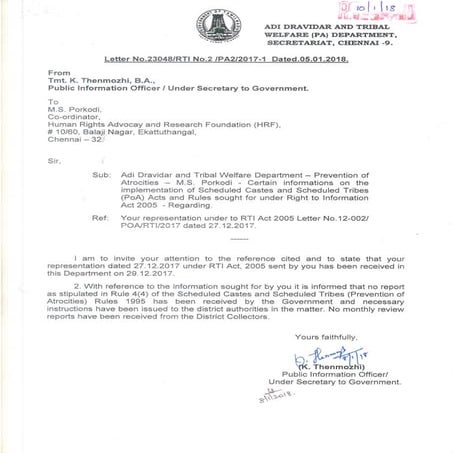 Reports from district collectors