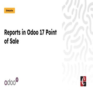 Reports in Odoo 17 Point of Sale - Odoo Slides