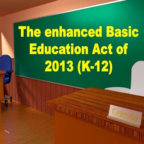 The Enhanced Basic Education Act of 2013 (K-12)