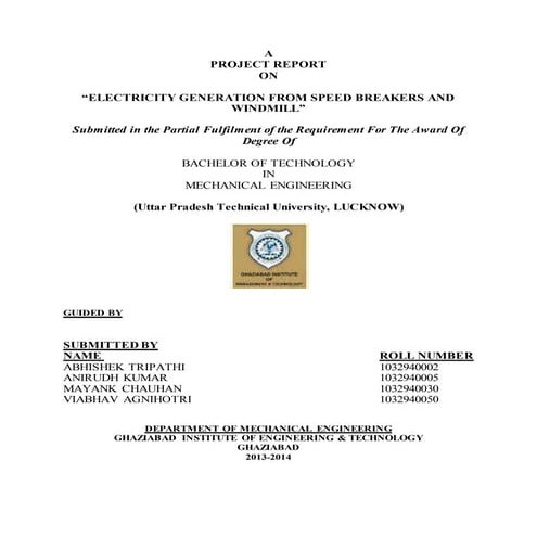 Report speed breaker