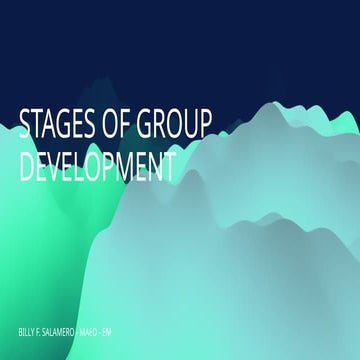 REPORT STAGES OF GROUP DEVELOPMENT & DYNAMICS OF AN EFFECTIVE TEAM