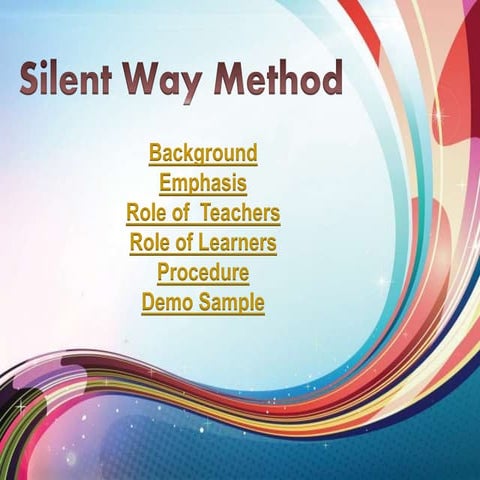 Silent Way Method and Communicative Language Teaching