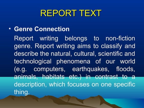 Power Point Materi REPORT TEXT Kelas IX | PPT