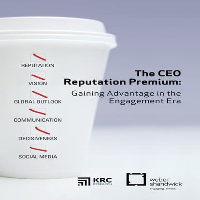 [Report] The CEO Reputation Premium - Weber Shandwick