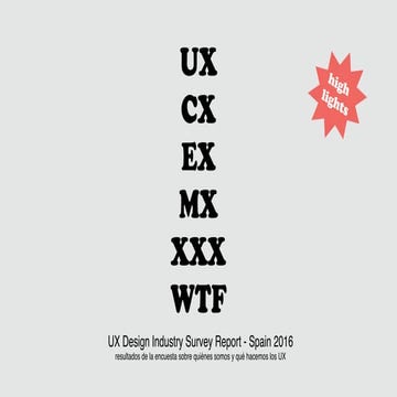 UX Industry Survey Spain 2016 _ Highlights