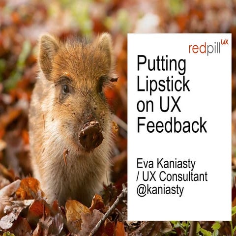 Putting Lipstick on UX Feedback