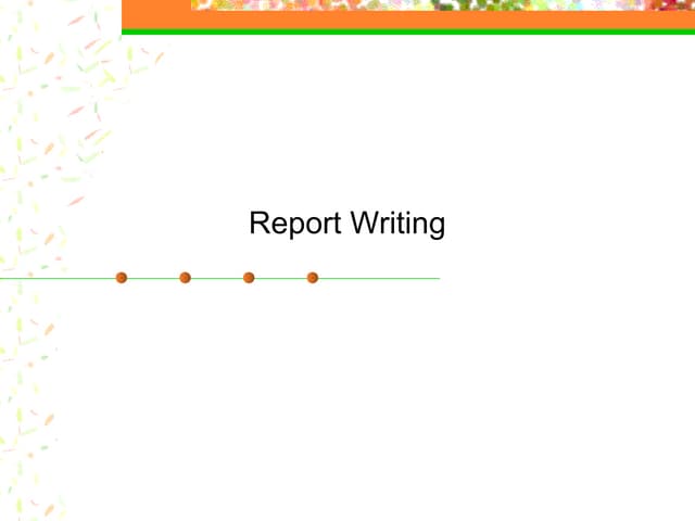 Report writing