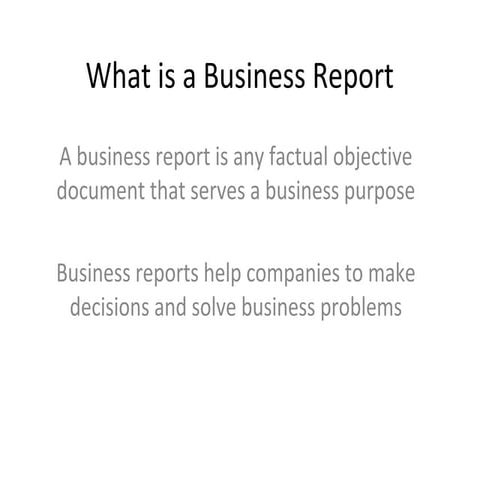 Report writing | PPT
