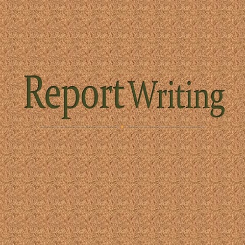 Report writing