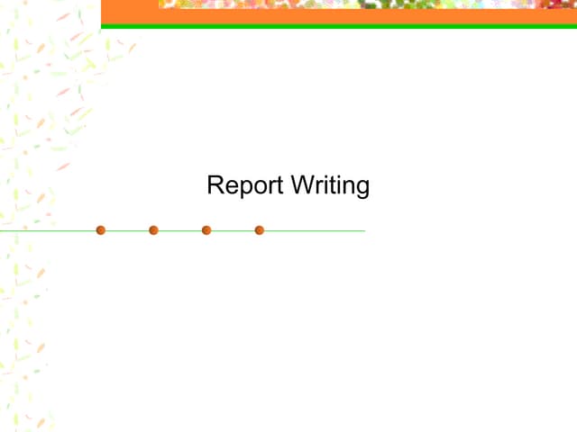 Report writing