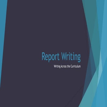 Report Writing