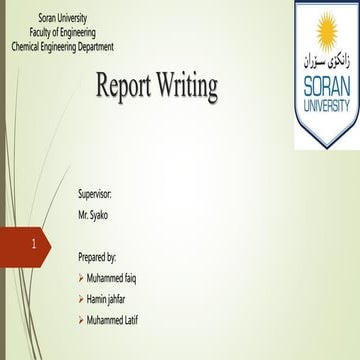 Report writing
