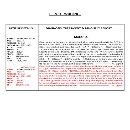 Report writing. | PDF