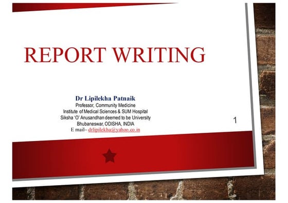 Report Writing PPT | PPT