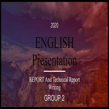 Report writing and technical report writing