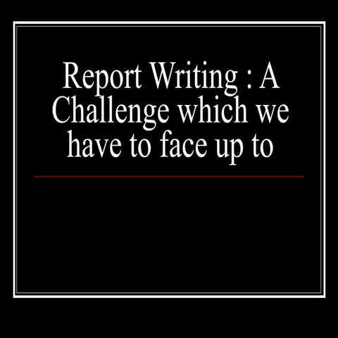 Report writing   a presentation for dewas and gwalior