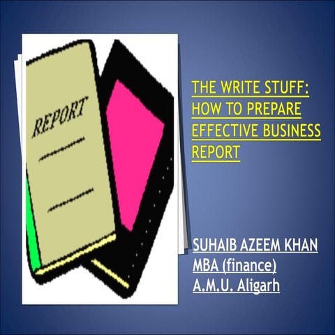 Business Report writing