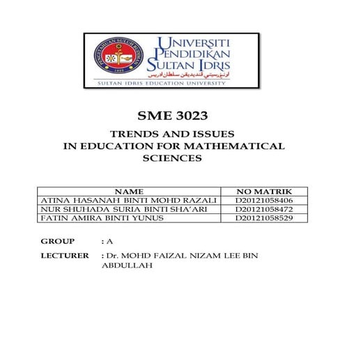 DISCUSSION ISSUES ON TIMSS AND PISA