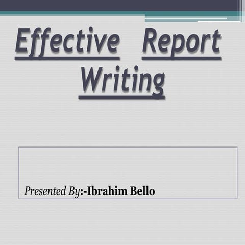 Report Writing Training for Staff.pptx | Business Administration | Business