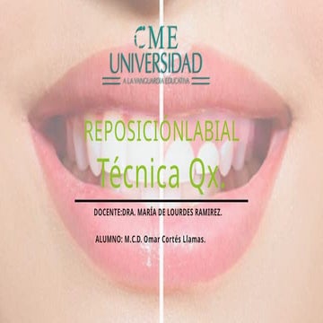 REPOSICION LABIAL en odontologia tecnicas | PPTX