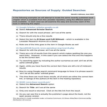 Repositories as sources of supply - handout