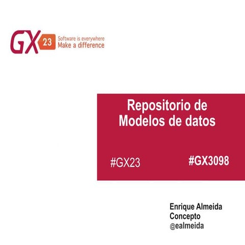 Repositorio de modelos de datos GeneXus